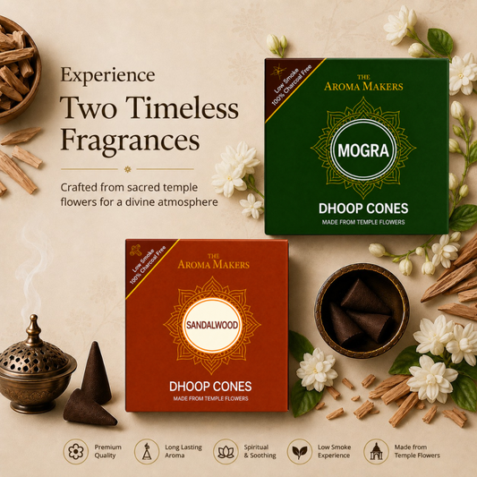 Mogra & Sandalwood Dhoop Cones Combo