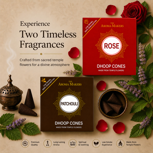 Rose-Patchouli Dhoop Cones Combo